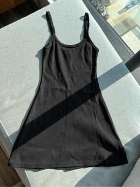 Los Angeles Apparel Heavy Rib Spaghetti Mini Dress